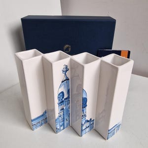 Delftse Tulpenvaas aardewerk Holland, Royal Goedewagen, genummerd gemerkt new boxed coa vintage, cruise exclusive line holland america line