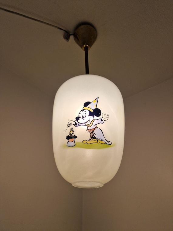 ヴィンテージ ディズニー ミッキーマウス オパーリン ガラス