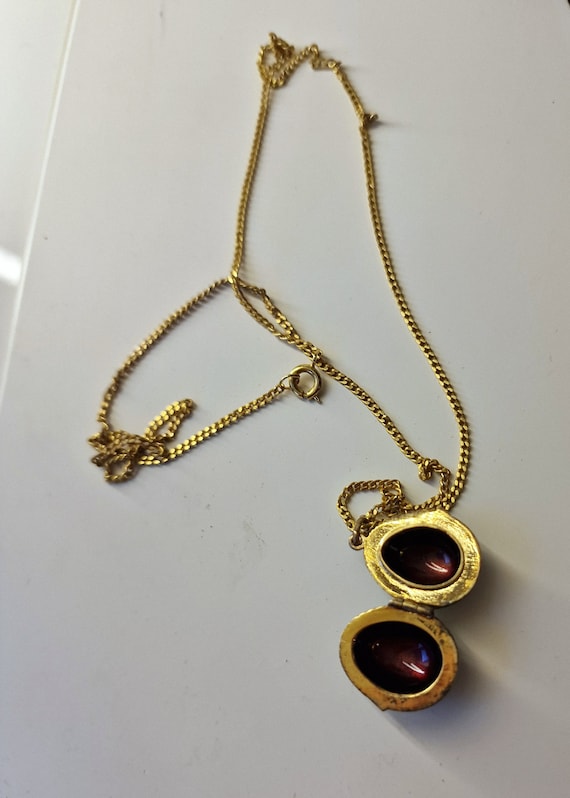 Fabergé medaillon vintage secret compartiment, Eg… - image 5