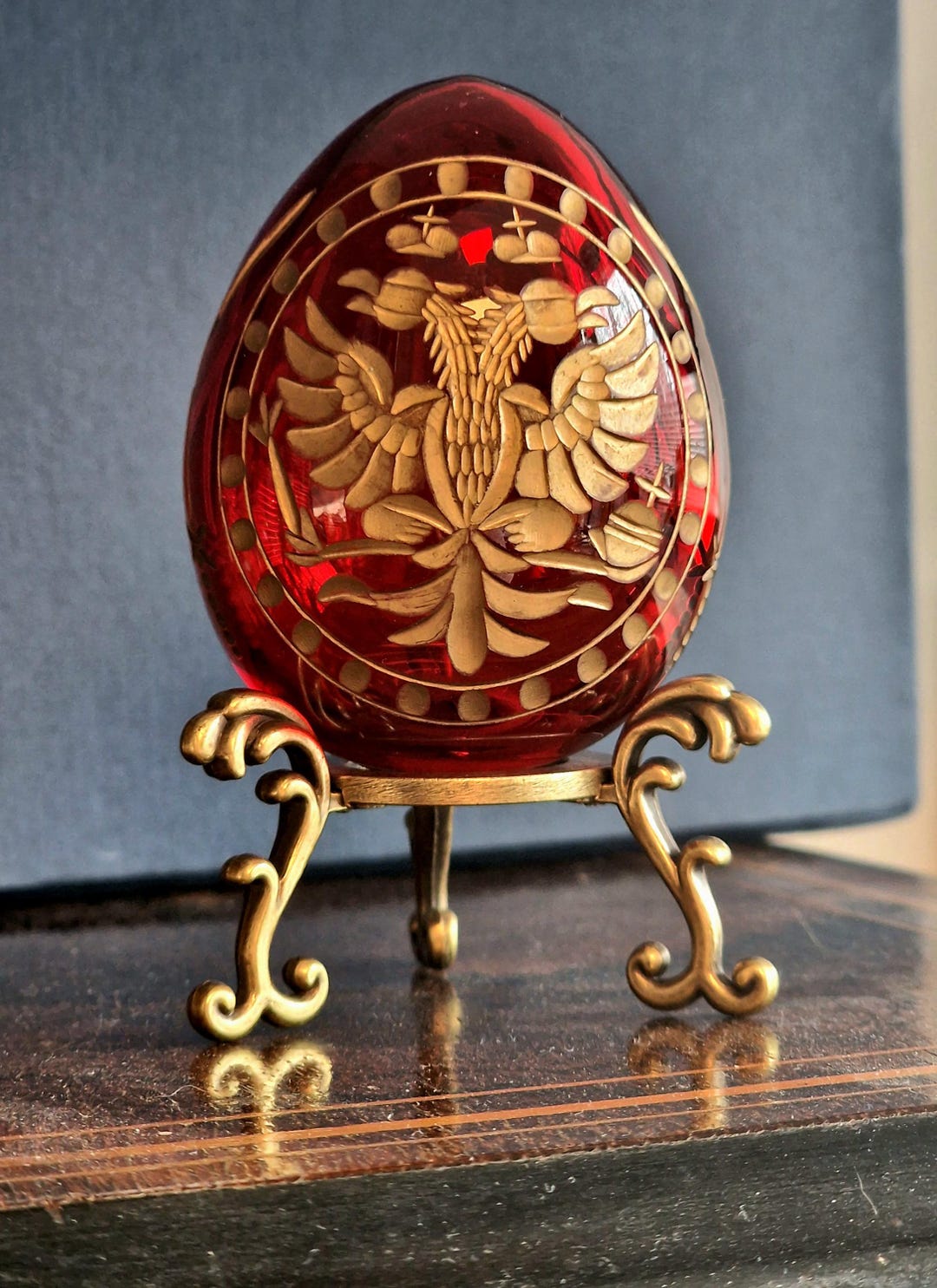 FABERGÉ クリスタル卵型彫刻ファベルジェ FABERGE ガラス瓶