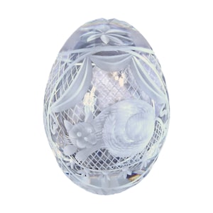 Fabergé - Crystal CAT Collector Egg, gesigneerd en genummerd 48 limited edition faberge Imperial kristallen ei, prachtig handgegraveerd ornament