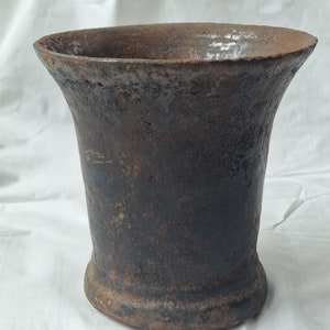 antique european mortar, middelages, 16th century, rare, vijzel antiek, iron