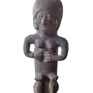 Early 20th Century Female Figure – Papua New Guinea – Stylized Fertility or Shrine Sculpture