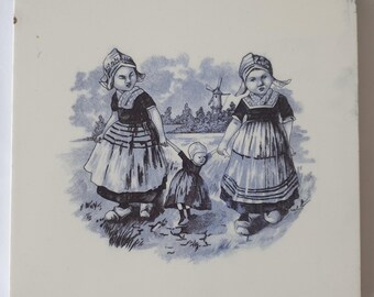 オランダタイル画 1880年頃のオランダタイル「田園詩」シリーズ - Etsy 日本