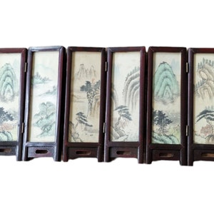 pannello di legno laccato cinese giapponese antico, intagliato a mano - Cina - laccatore, pittura su seta dietro vetro
