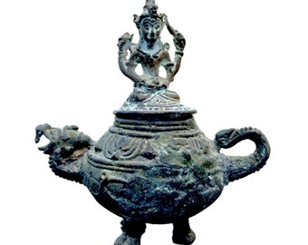 中国　香炉 銅造 銅器 楽天市場】銅製龍香炉【大】 取っ手付き【送料無料】（沖縄700円