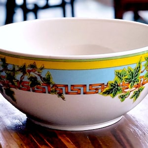 Xxl VERSACE x Rosenthal authentische XLarge authentiek Minze Salat Obstschale , Modell Efeublätter Passion selten im Ruhestand exklusive