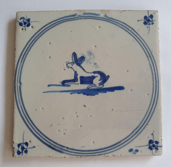 デルフト 17世紀 18世紀 陶版 タイル オランダ アンティーク 18 世紀の