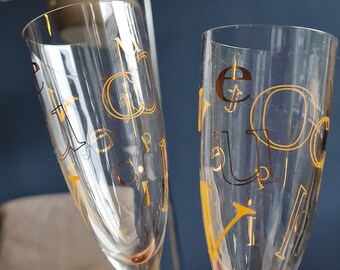 Nason Moretti - belles flûtes à champagne (5) - Cristal
