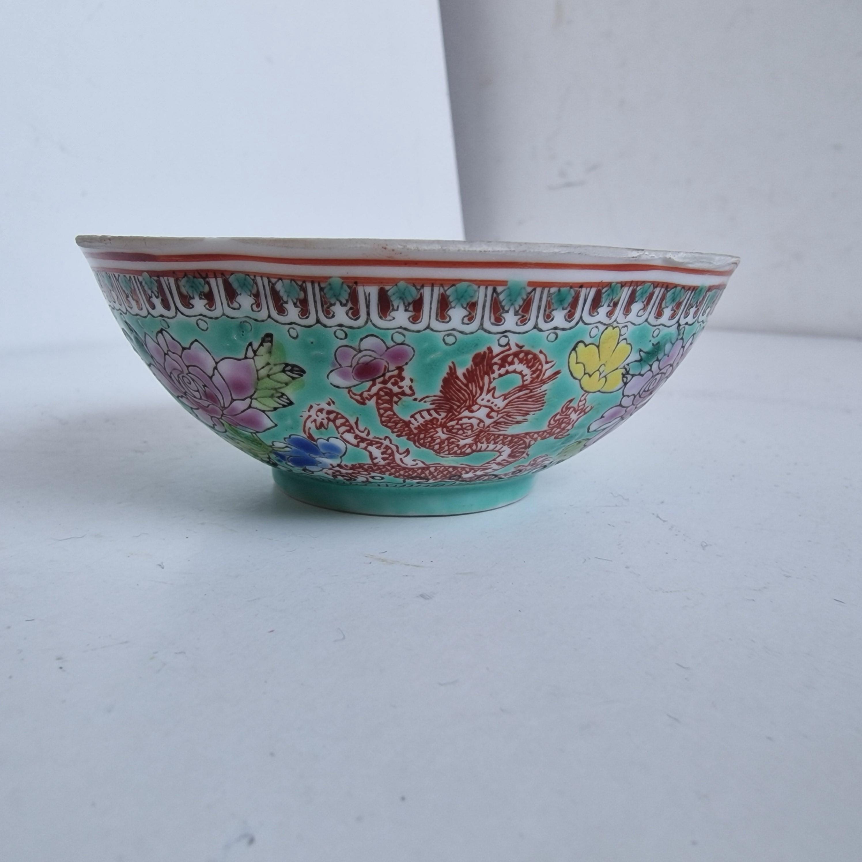 中国陶磁器　明宣徳　青白磁 ドラゴン模様 ボウル 明宣徳の青白磁ボウル：花柄のホームデコレーション - Etsy 日本