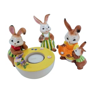 Hummel goebel Set Easter Pasen ostern bunny, Goebel,  porselein, gemerkt porcelain, rare figure figurine figure 3 x bunny rabbit