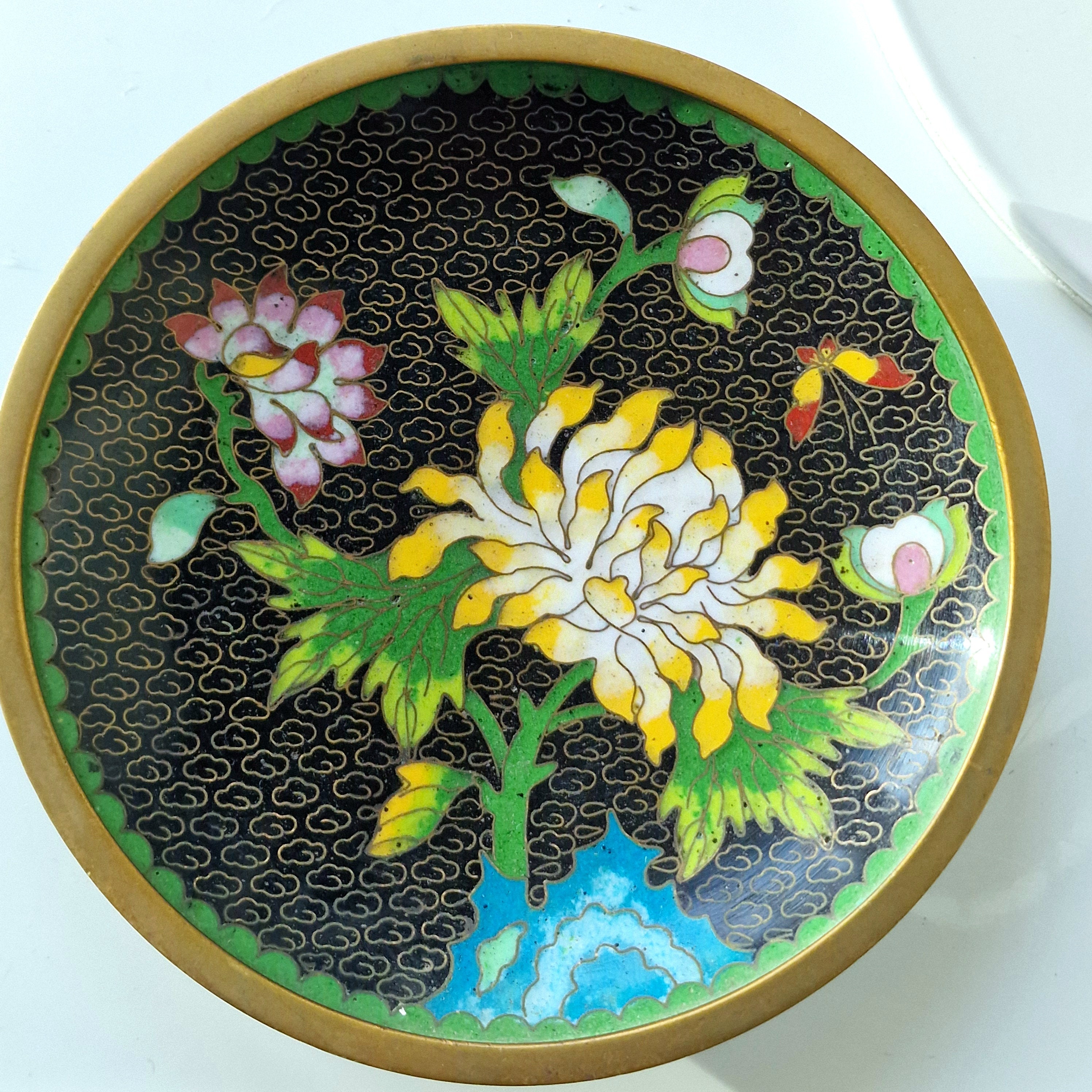 中国民国時代の花柄の黄色い皿 Made in China 中国民国時代の花柄の黄色い皿 Made in China 【公式通販】