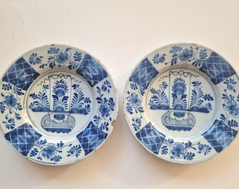  Tichelaar Makkum デルフト 飾り皿　プレート Royal Tichelaar Makkum Delft Blue Dish With Decor of (VOC