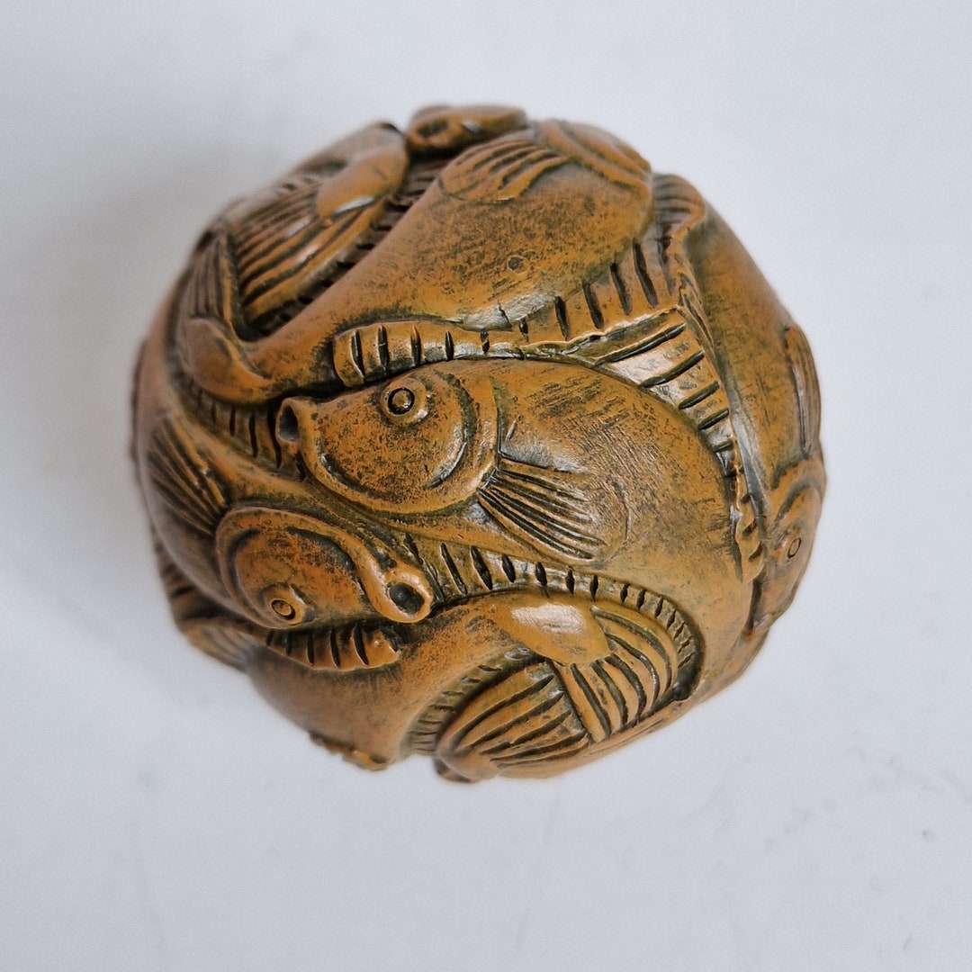 Sphere Fish MC Escher Sphere With Fish, 3d Effect, Mousein Museum Sculpture, Boxed ...