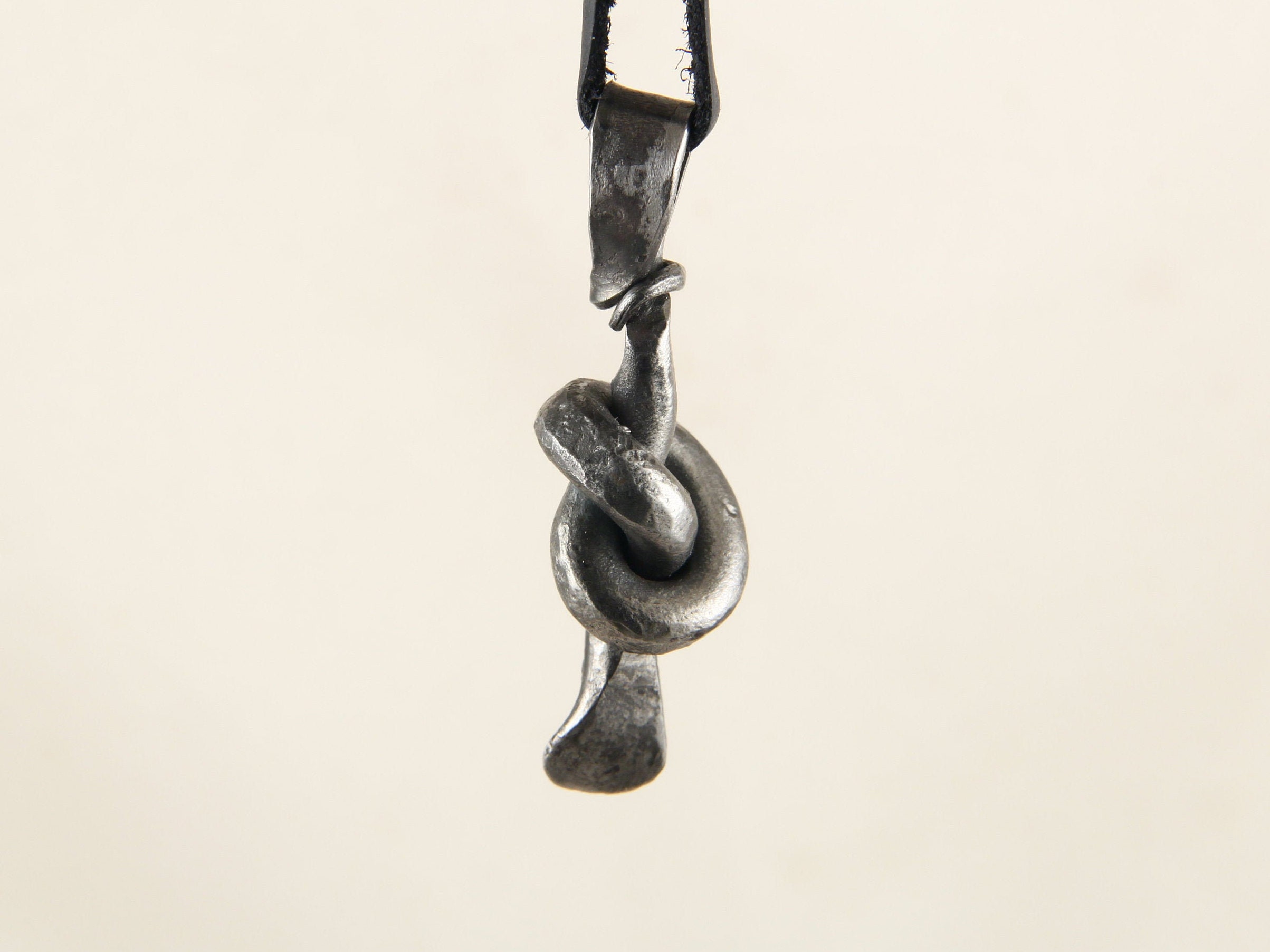 Hand iron jewelry gift Brutalist jewelry Mens metal Etsy