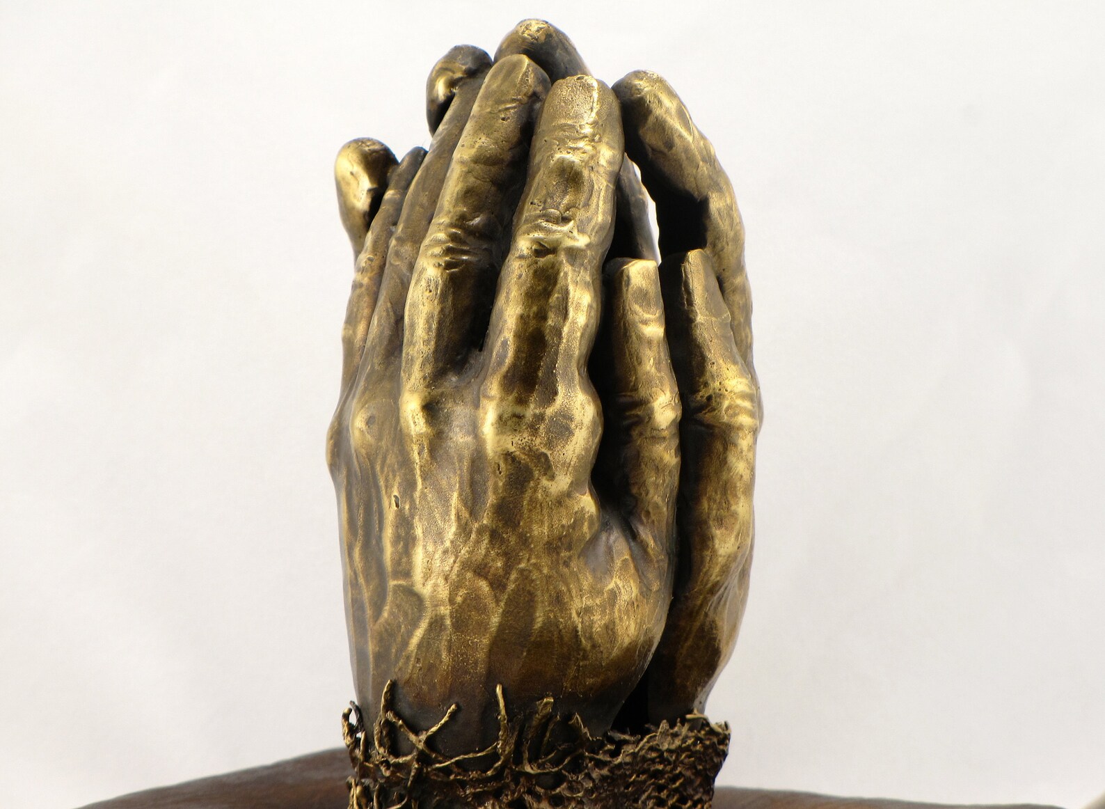 Bronze sculpture Praying hands statue Metal art Table Etsy