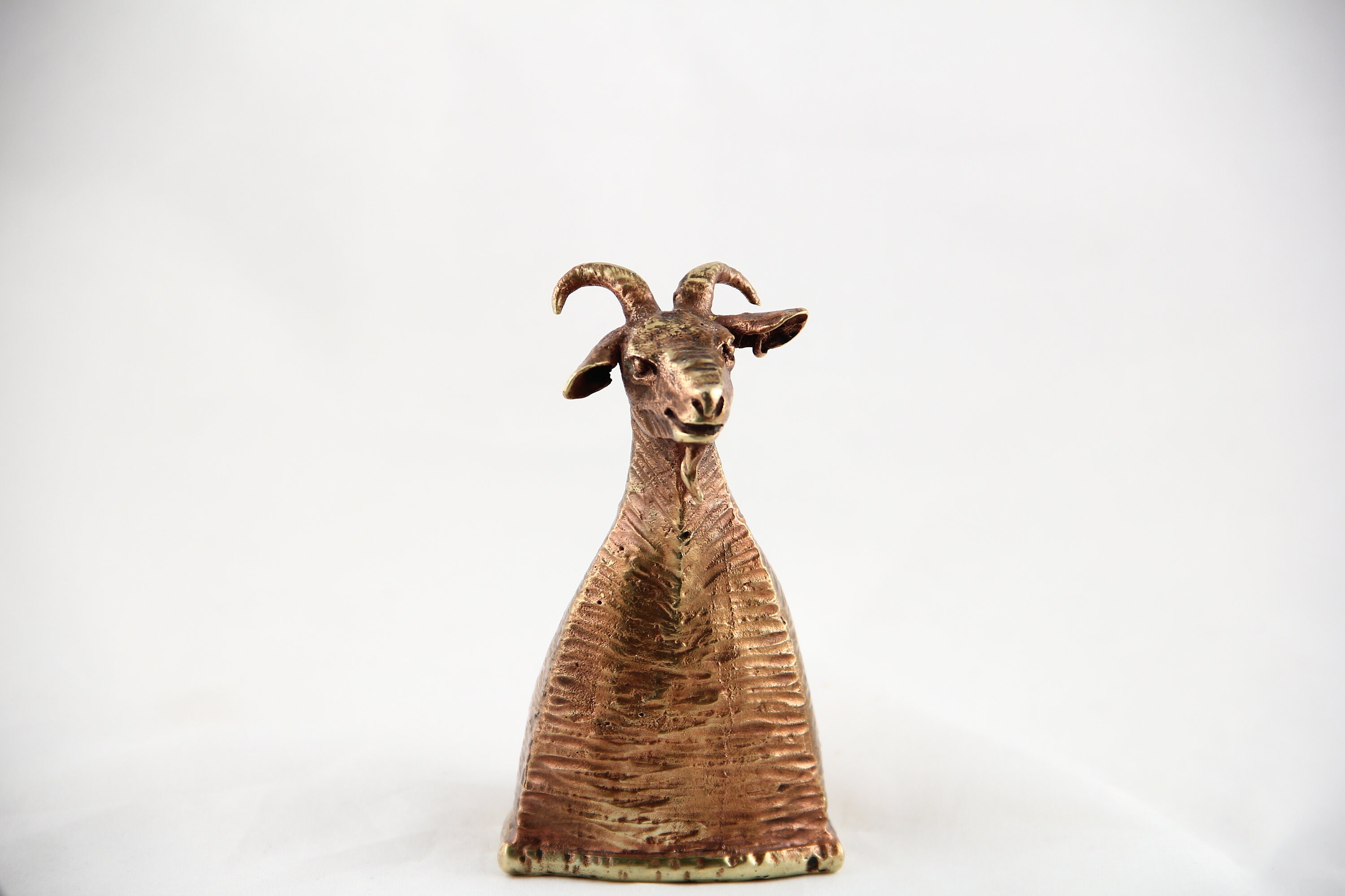 Bronze sculpture Goat statue Metal art Table sculpture Etsy