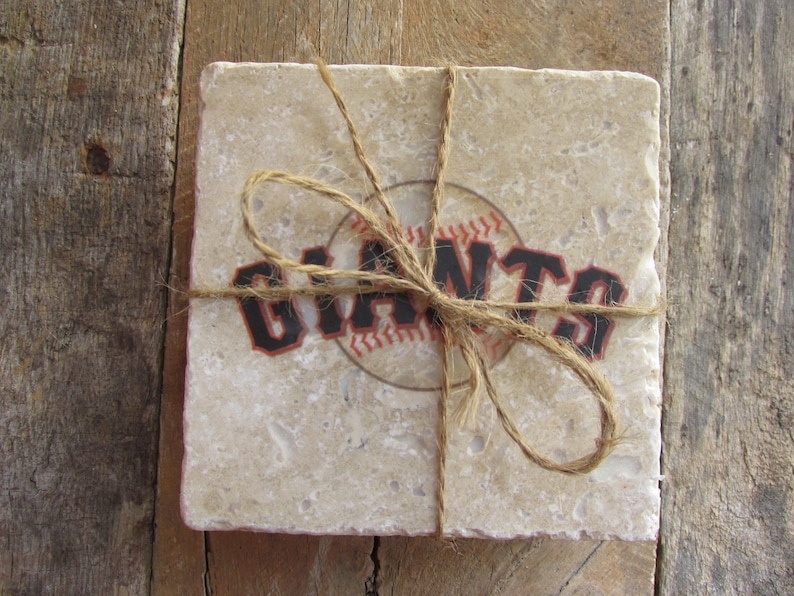 San Francisco Giants Coasters. Giants Baseball gift. Giants Etsy