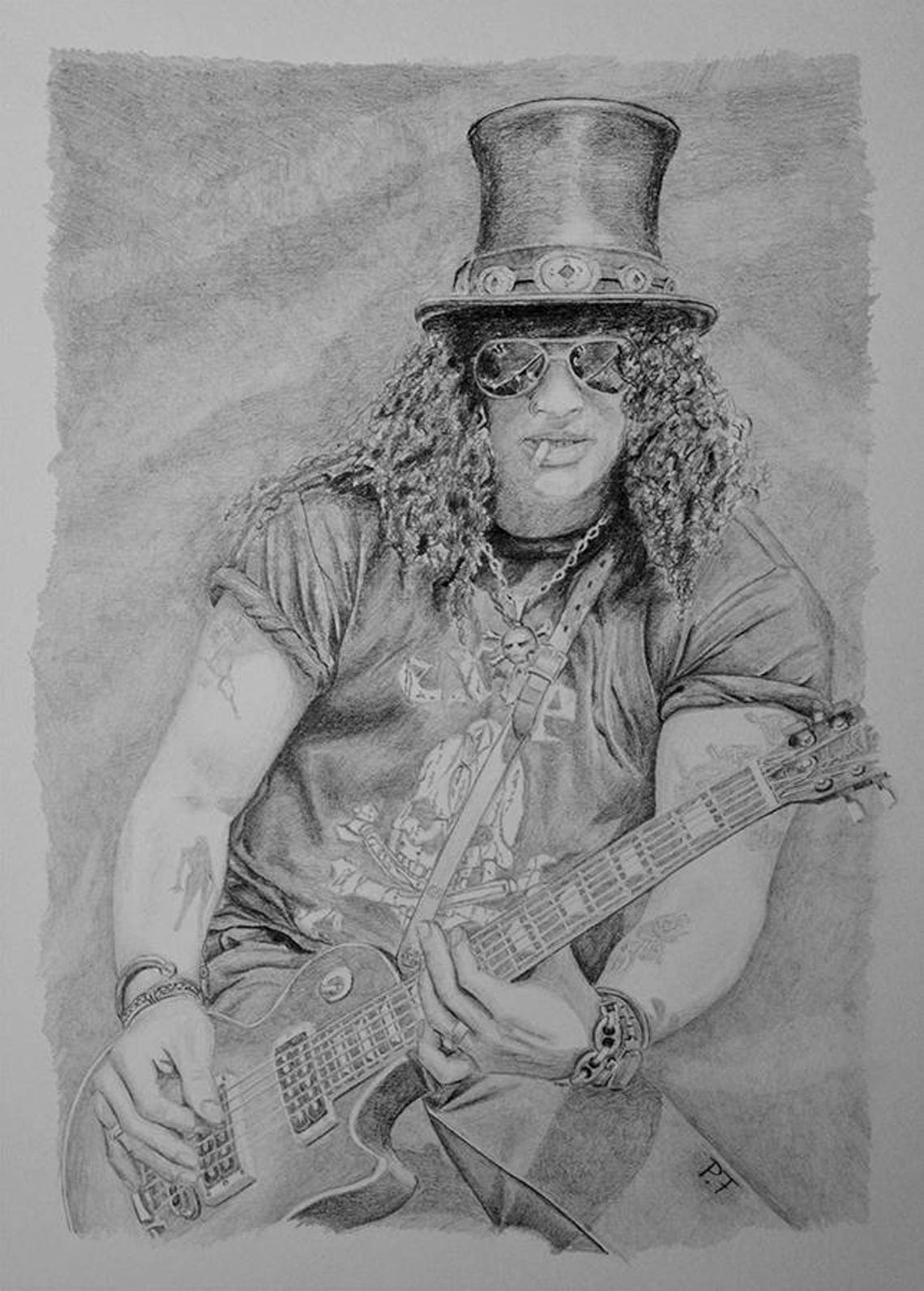 Slash Graphite Portrait Etsy