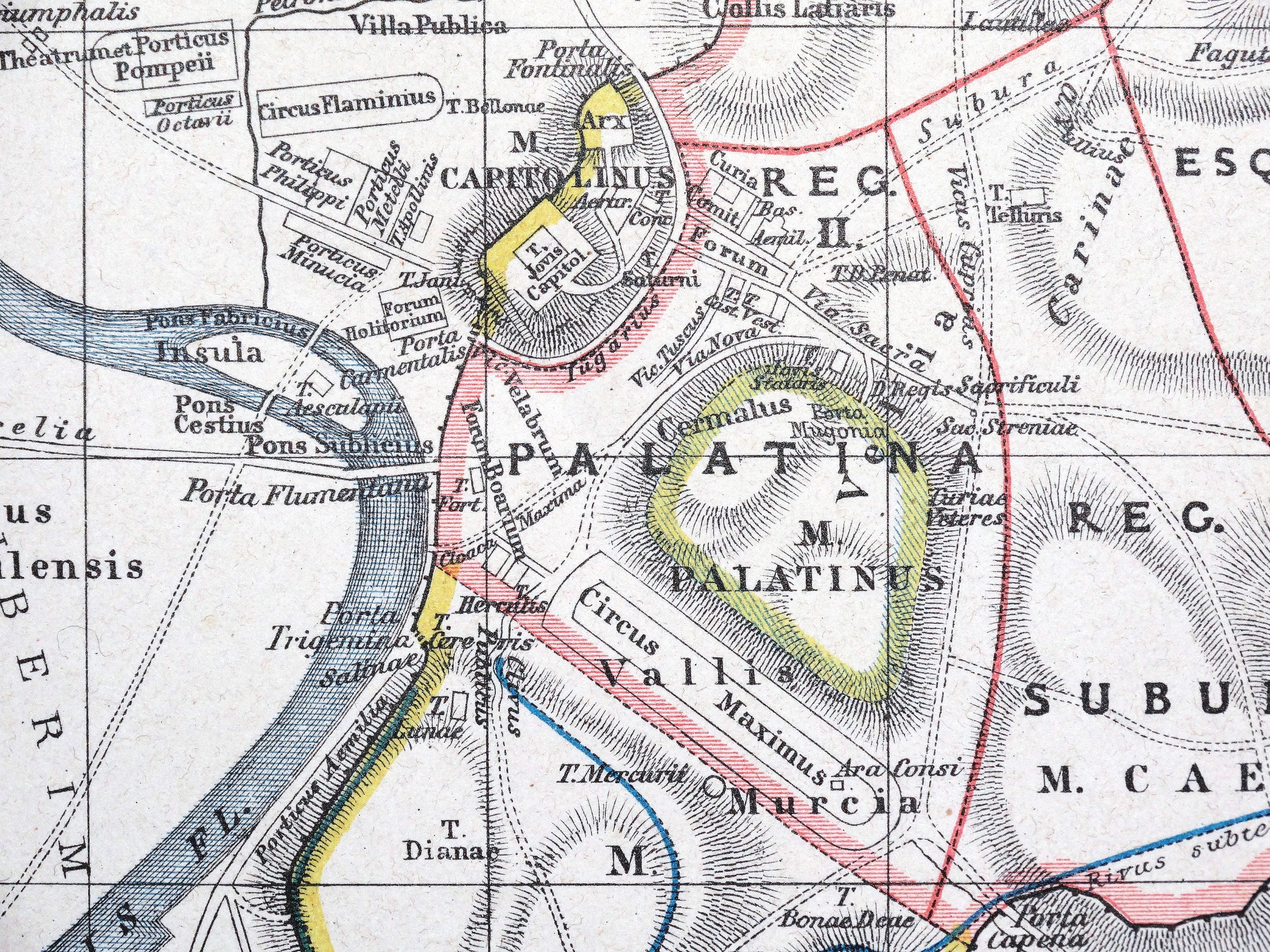 ROMA, ROMA, ITALIA, Planos de la ciudad Mapa antiguo original 1892 - Etsy  México, image size:3000x2250