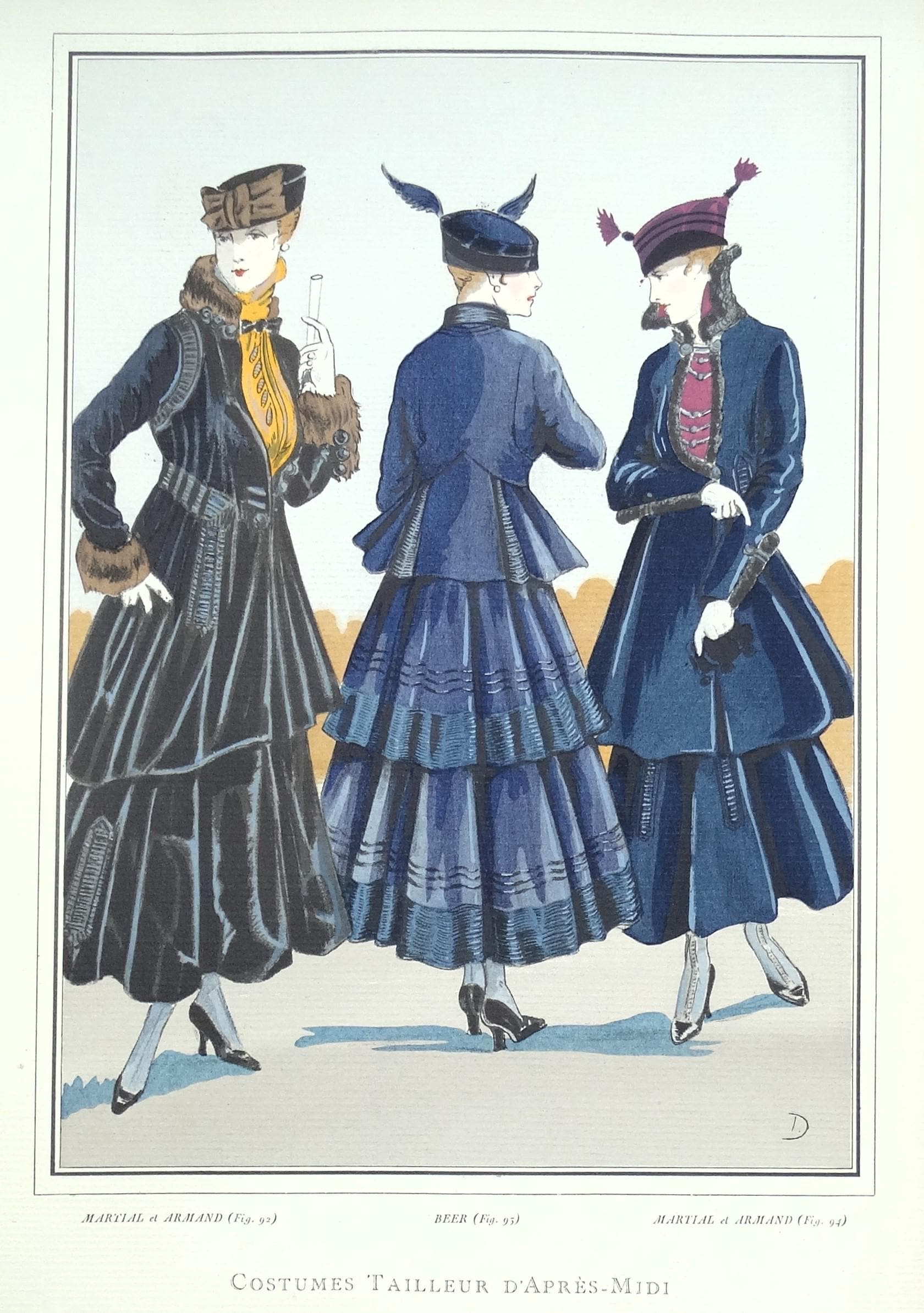 My Favorite Patterns for Dressing　アンティーク ANTIQUE FASHION PRINT Afternoon Dresses Large Vintage Art Nouveau