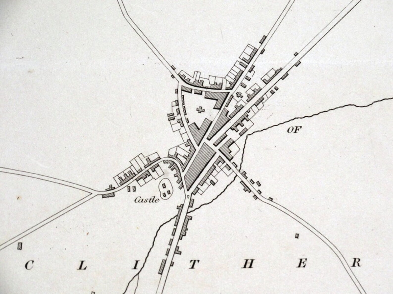 CLITHEROE LANCASHIRE ENGLAND Street Plan Dawson Original Etsy