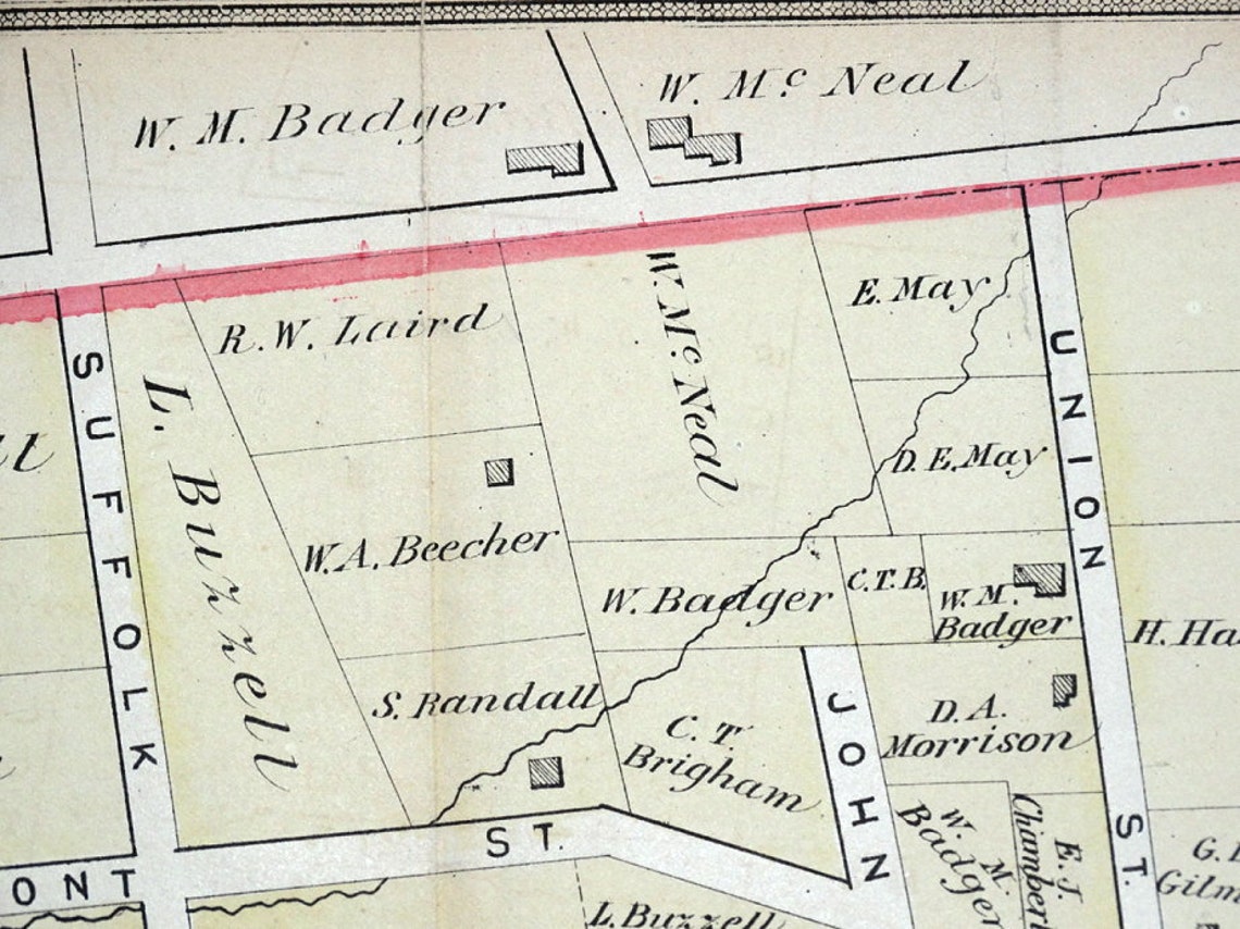 St.johnsbury VERMONT USA Original Antique Map 1875 Etsy