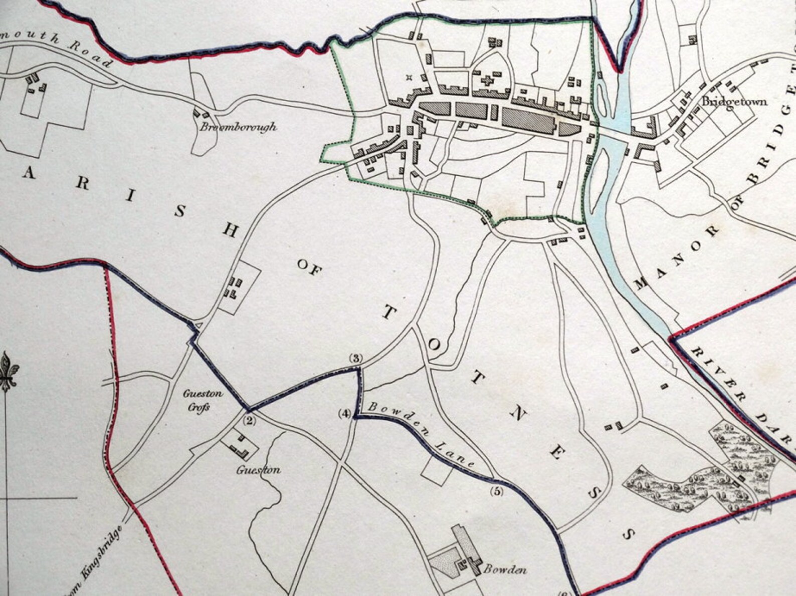 TOTNES DEVON UK Street Plan Dawson Original Antique Map Etsy
