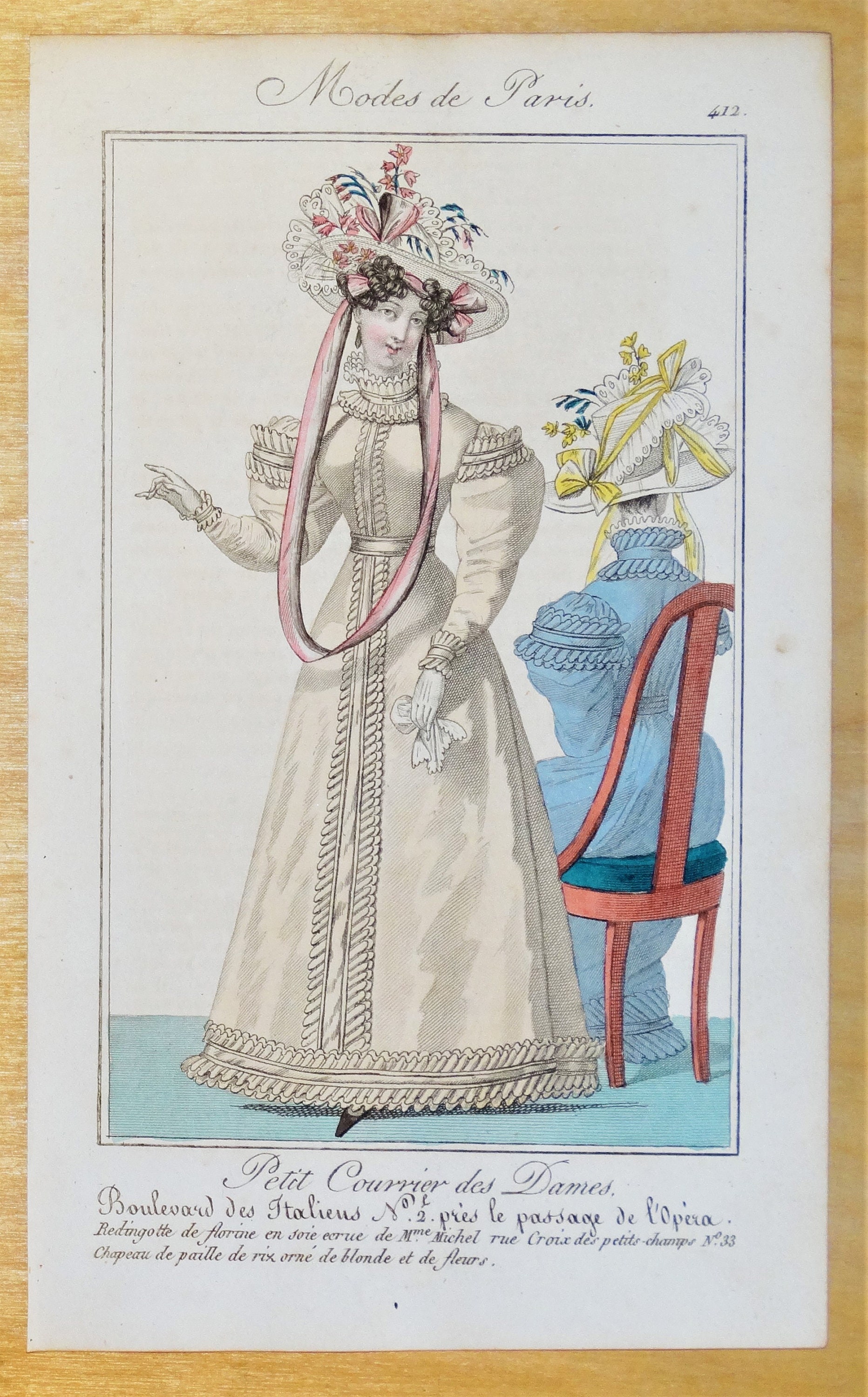 Gravure Ancienne Originale XIXème : Costumes Grecs Modernes - Livre Ancien
