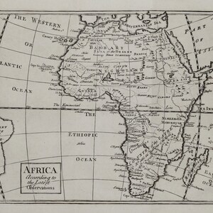 Antike Landkarte AFRIKA, John Senex original Landkarte 1749