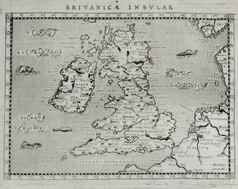 Antique Map BRITISH ISLES, Britain, UK, Giovanni Magini/Lasor original map 1713