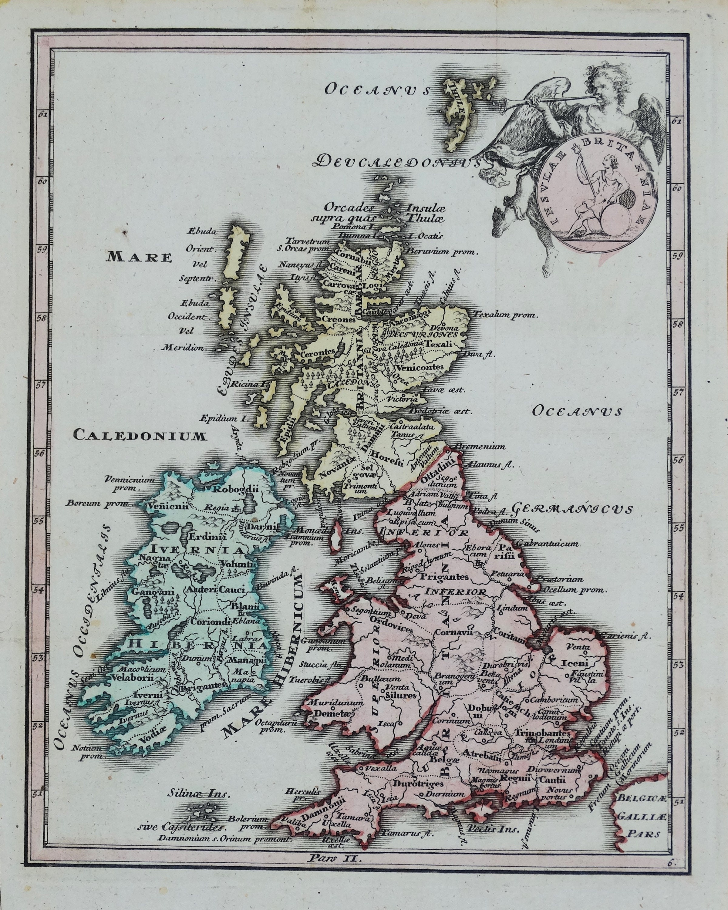 Antique Map BRITISH ISLES, Britain, UK, Weigel, Original C1745 - Etsy