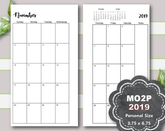 monthly planner etsy