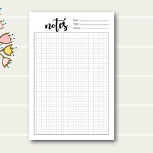 NOTES Printables, Notes Planner Printable Pages, to Do Planner, Bullet ...