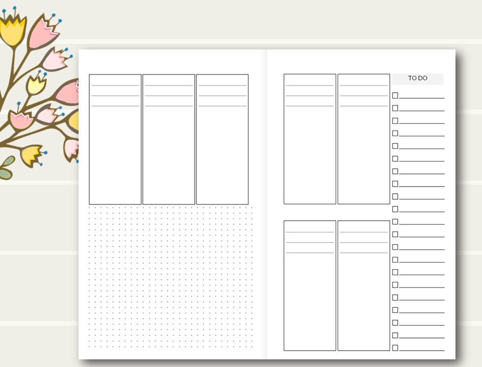 Undated B6 Slim TN Weekly Planner Printable B6 Slim Planner | Etsy