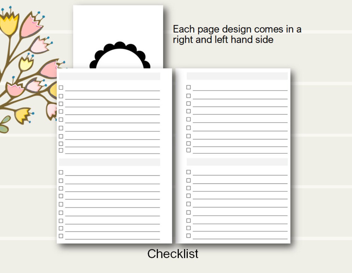 Happy Planner Mini Inserts Checklist Inserts Tracker | Etsy