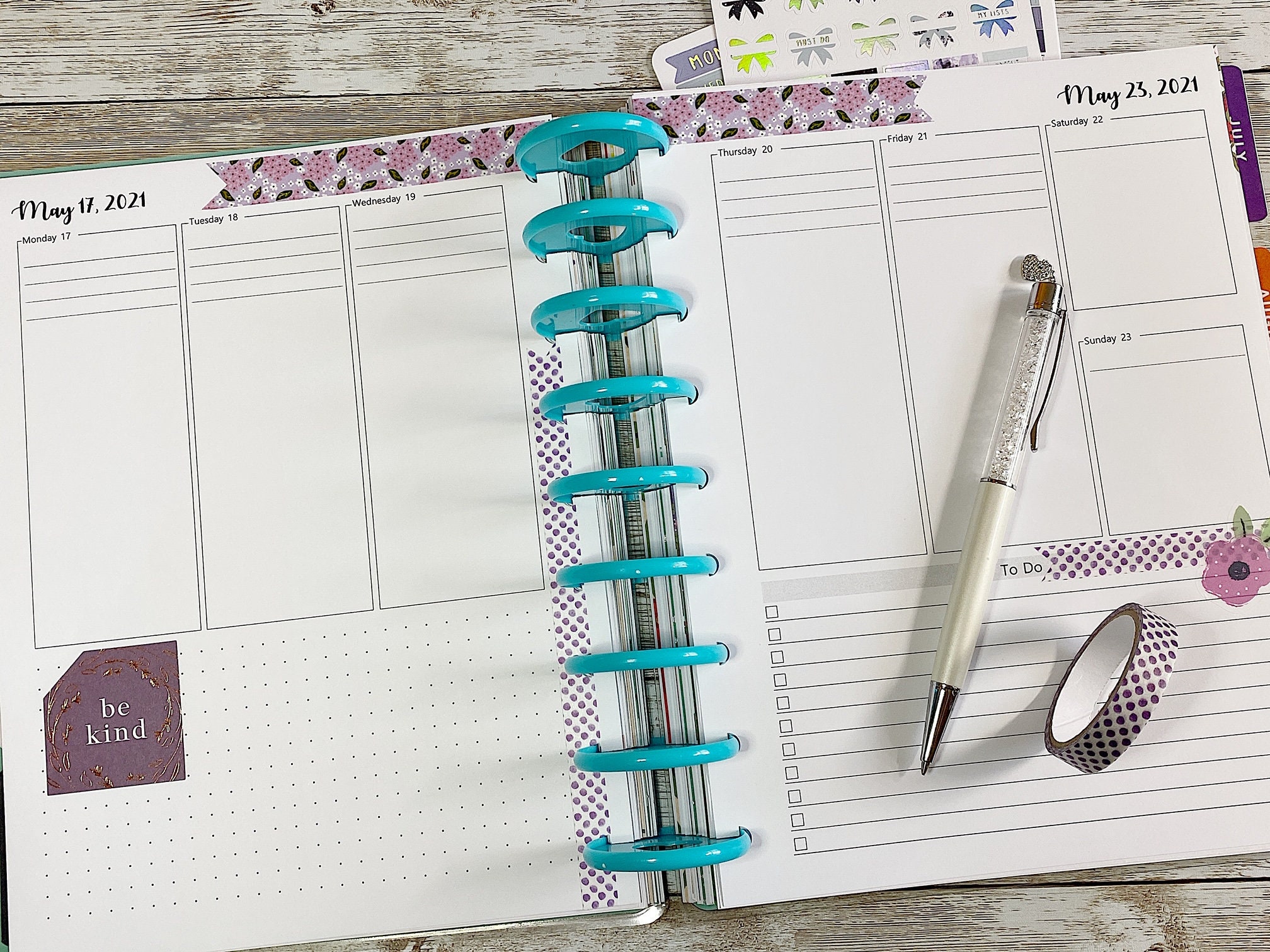 PRINTED 2022 Happy Planner Weekly Insert Happy Planner Etsy