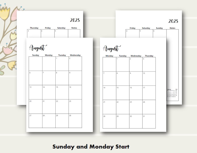 2023 Weekly Planner Printable Weekly Planner Insert 2023 - Etsy Singapore