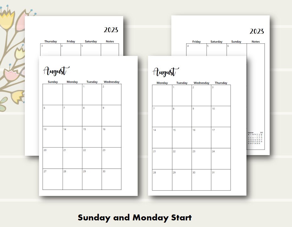 2023 Weekly Planner Printable Weekly Planner Insert 2023 Etsy