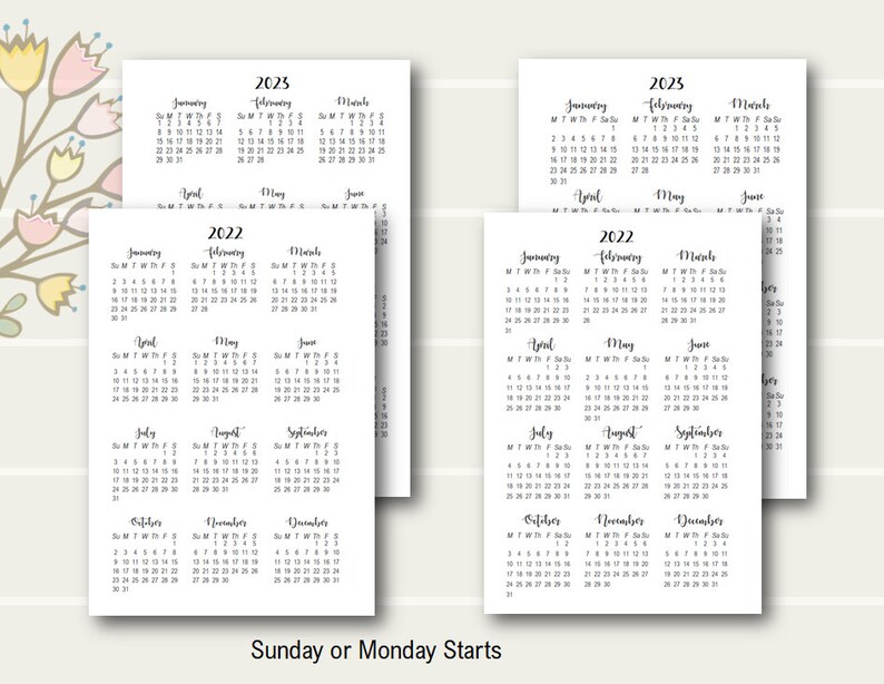 PRINTED 2022 Happy Planner Mini Weekly Insert Happy Planner Etsy