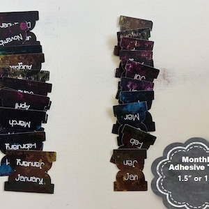 Pre-Labeled Monthly Planner Tabs, Adhesive Planner Tabs, Tabs for Planners, Divider Tabs, Monthly Tabs, Monthly Adhesive Tabs, Jan-Dec Tabs
