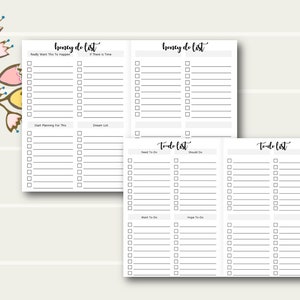 B6 TN List Printables, B6 Tn Planner Printable Inserts, B6 Travelers ...