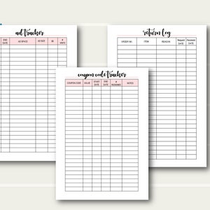 Etsy Shop Planner Printables Business Planner Insert Order - Etsy