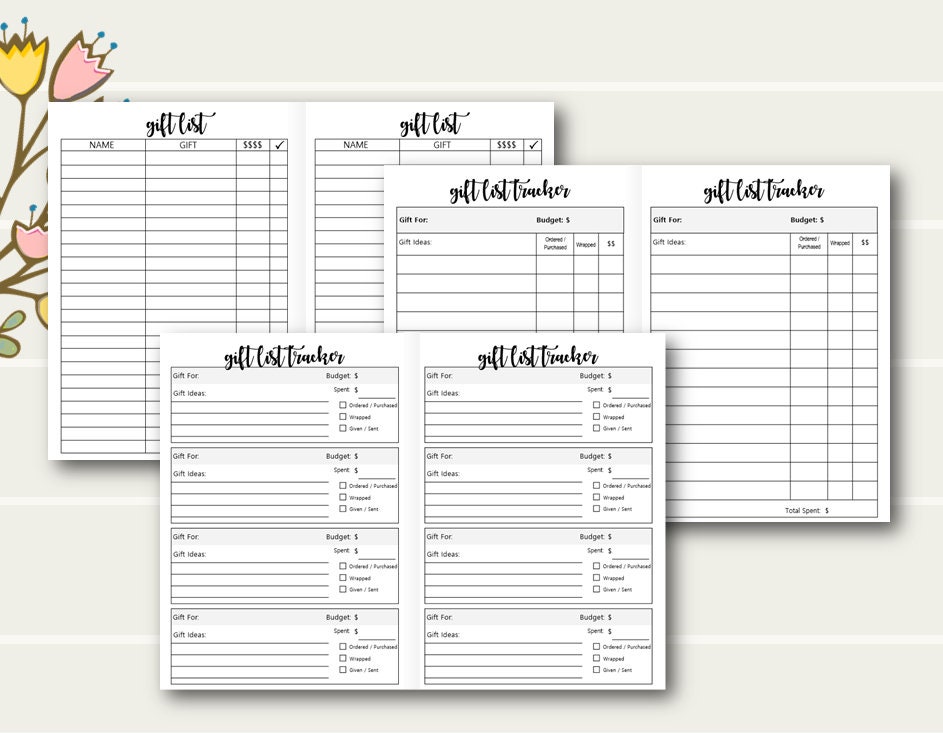 B6 TN List Printables B6 Tn Planner Printable Inserts B6 - Etsy