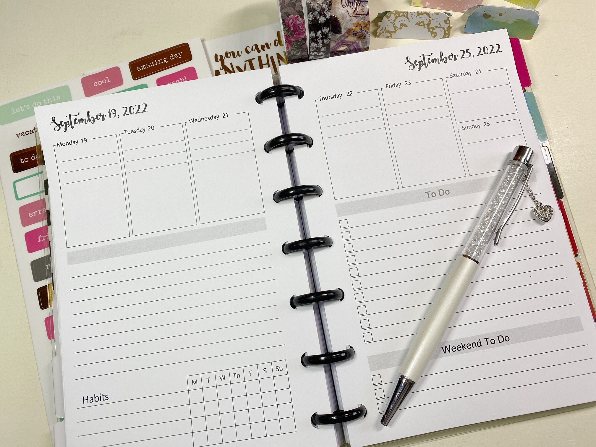 2022 Happy Planner Mini Weekly Printable Weekly Planner Etsy