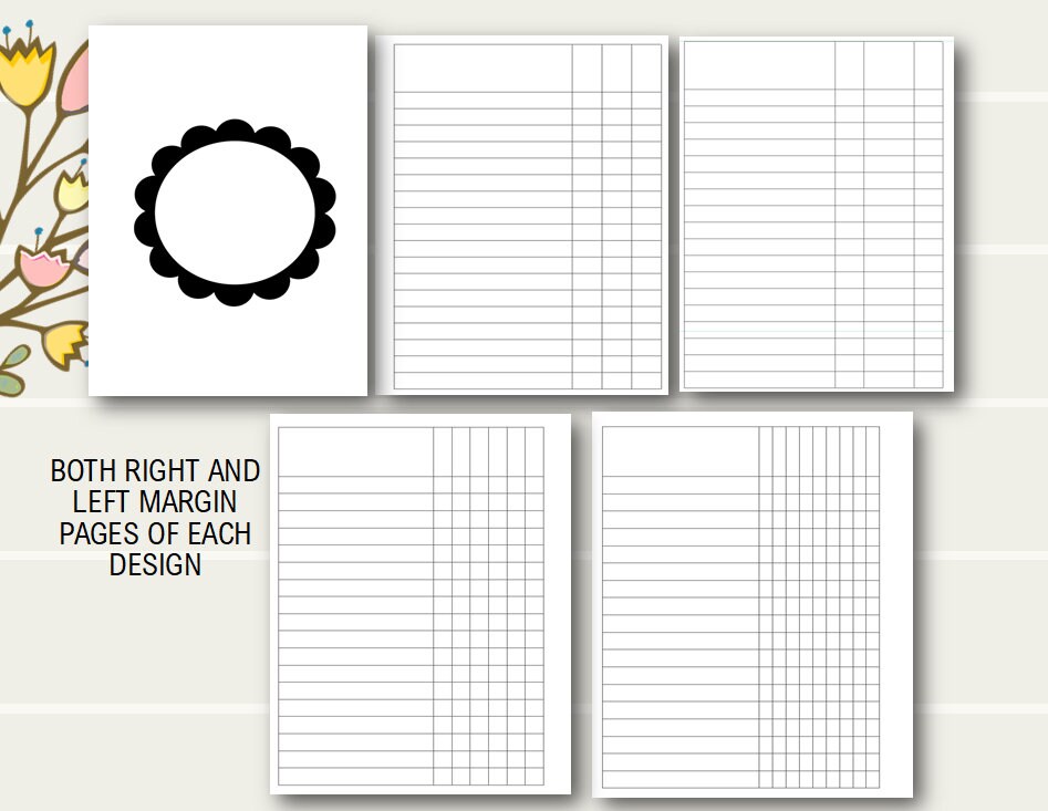 Happy Planner Tracker Printable Inserts Column Inserts | Etsy