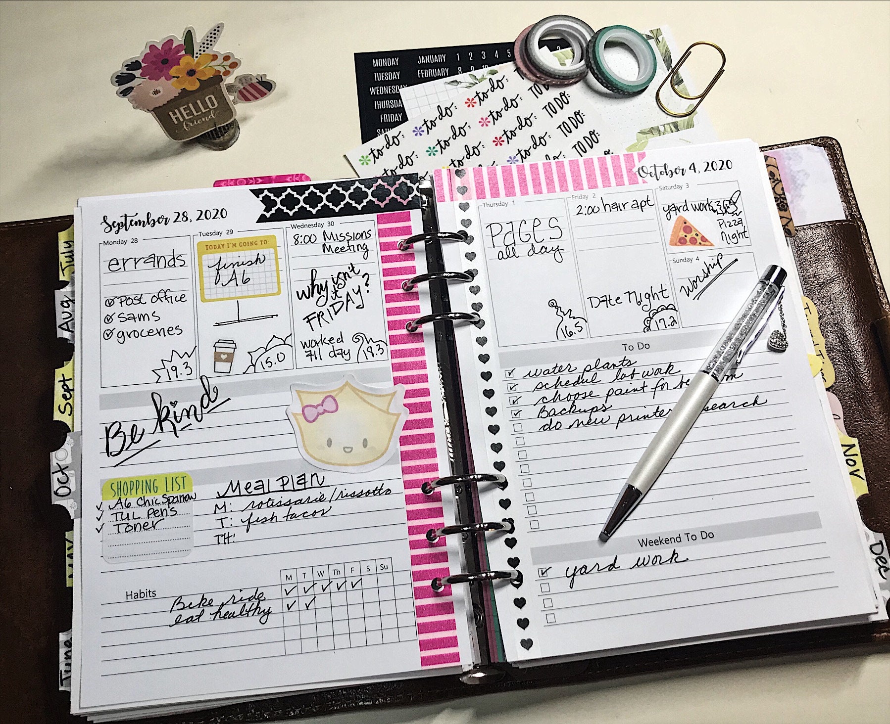 2022 Weekly Planner Printable Weekly Planner Insert 2022 | Etsy