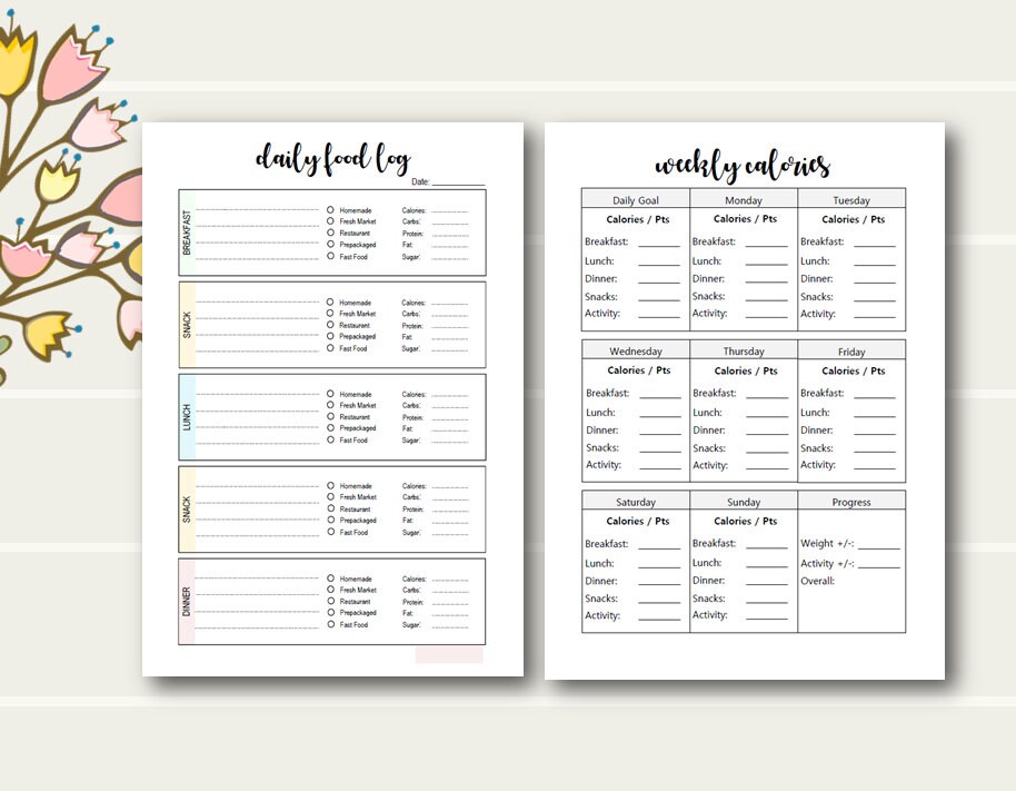 Happy Planner Mini FITNESS Printable Fitness Insert Meal Etsy