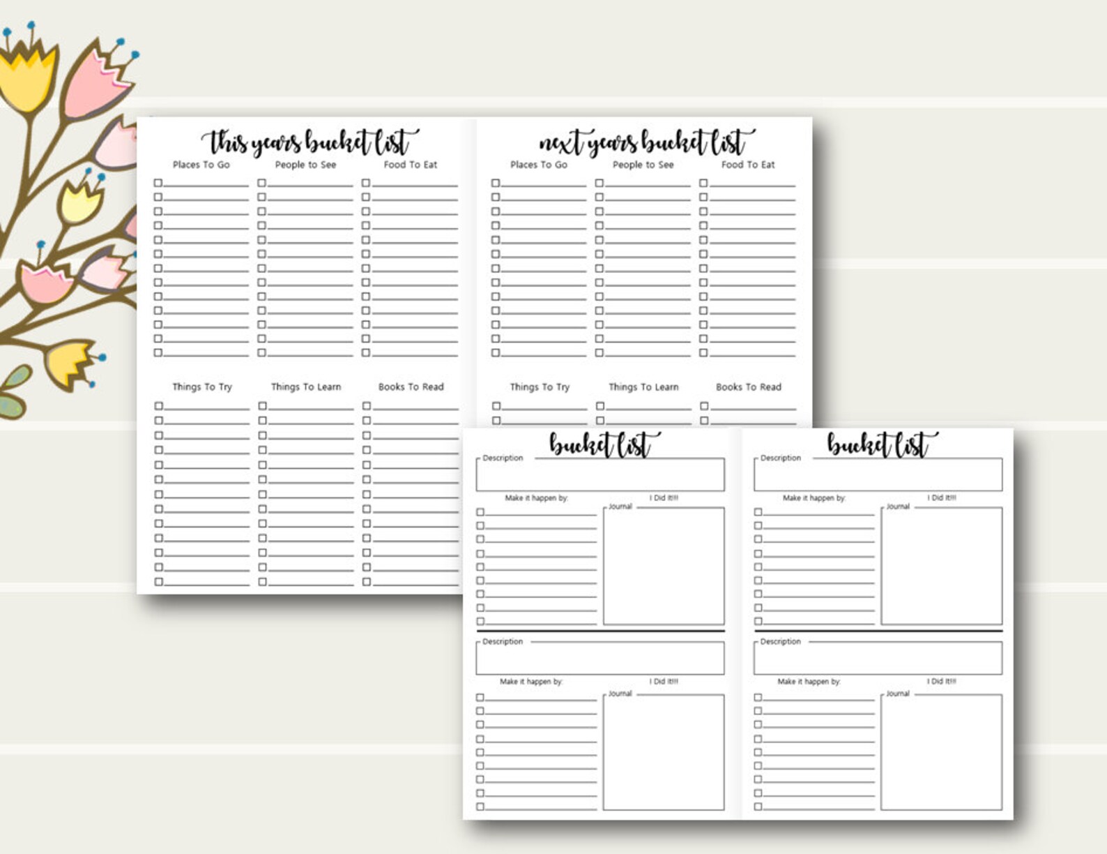 B6 TN List Printables B6 Tn Planner Printable Inserts B6 - Etsy