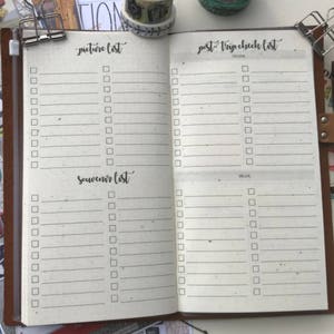 Midori Travel Planner Printable, Travel Planner Insert, Travel Notebook ...